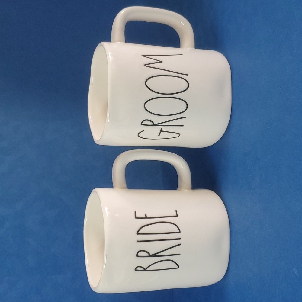 Rae Dunn Artisan Collection By Magenta Bride and Groom Mugs Collectible Cups
